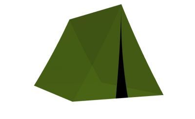 simple designed tent 3d model .3dm format