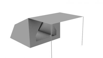 simple designed tent 3d model .3dm format