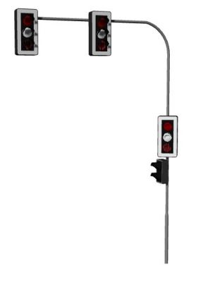 modern long designed traffic light 3d model .3dm fromat