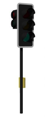 modern aesthetic designed traffic light 3d model .3dm fromat
