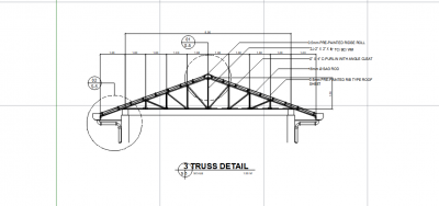Truss Detailed Elevation DWG Drawing