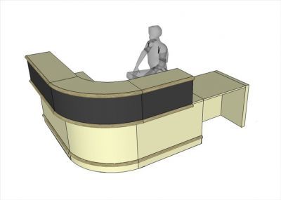 Reception Desk Design Sketchup model 