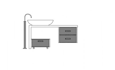 modern designed washbasin 2d model .dwg format