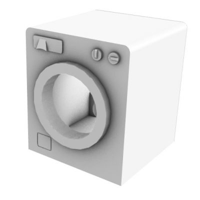 washing machine with modern features 3d model .3dm format