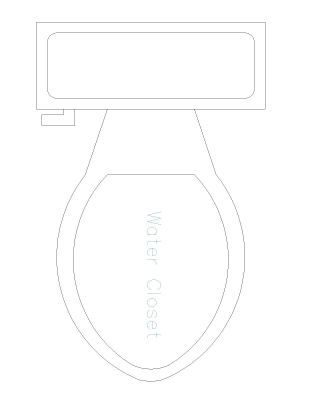 Water Closet free autocad download