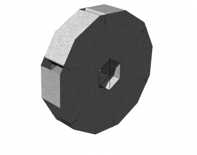 Moderately designed water wheel 3d model .3dm format