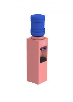 modern designed Water dispenser with water container 3d model .3dm format