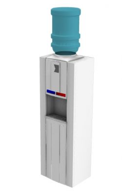 modern designed Water dispenser with water container 3d model .3dm format
