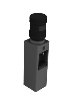 water dispenser dark grey texture 3d model .3dm format