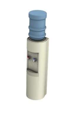 Water dispenser with water container 3d model .3dm format