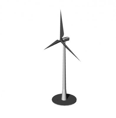 medium designed wind turbine 3d model .3dm format