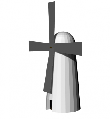 Modern aesthetic designed wind turbine 3d model .3dm format