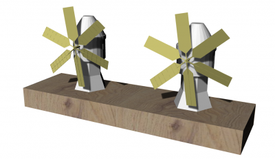 Simple large scaled designed wind turbine 3d model .3dm format