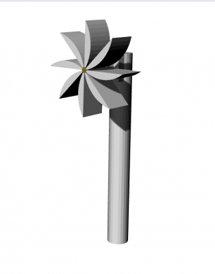 Modern large scale wind turbine 3d model .3dm format