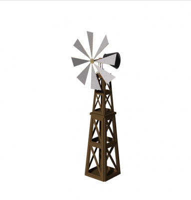 Moderately designed wind turbine 3d model .3dm format