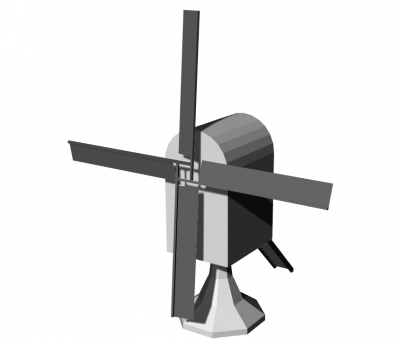 Wind turbine with a simple look 3d model .3dm format