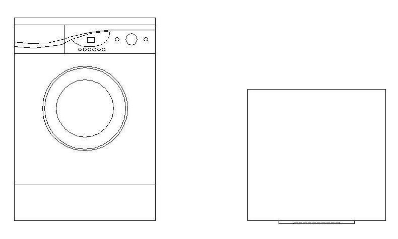 Washing machine CAD block - cadblocksfree | Thousands of free ...