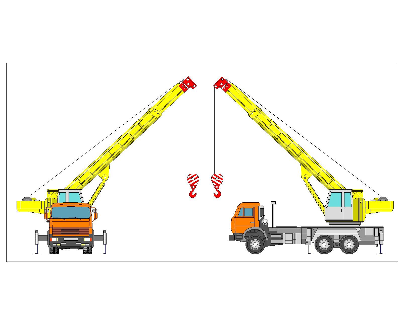 Liebherr LTM 1060-3.1 Mobile Crane vector drawing