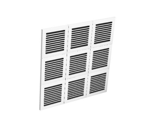 Simple squared ventilation design 3d model .3dm format