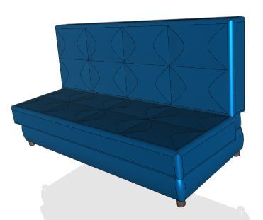 Sofa, bed, clic-clac, 190 cm x 86 cm x 100 cm solidworks file