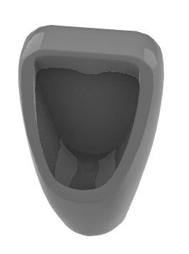 dark grey urinal toilet without flush tank 3d model .3dm format
