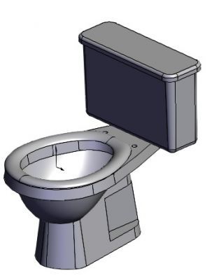 mens urinal 3d model .3dm format