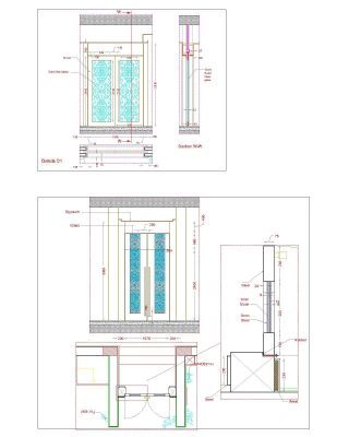 door details and shop drawing 